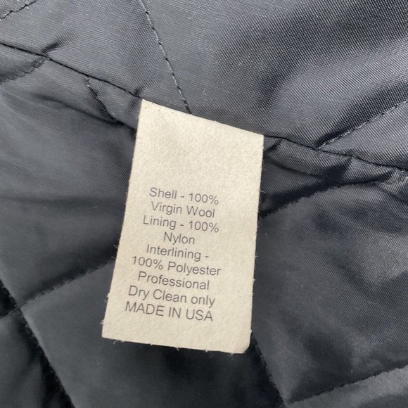 Vtg 80s Cooper Black 100% Wool Peacoat Sz XL Exclusive From Labor Mgt Co… - Picture 9 of 10